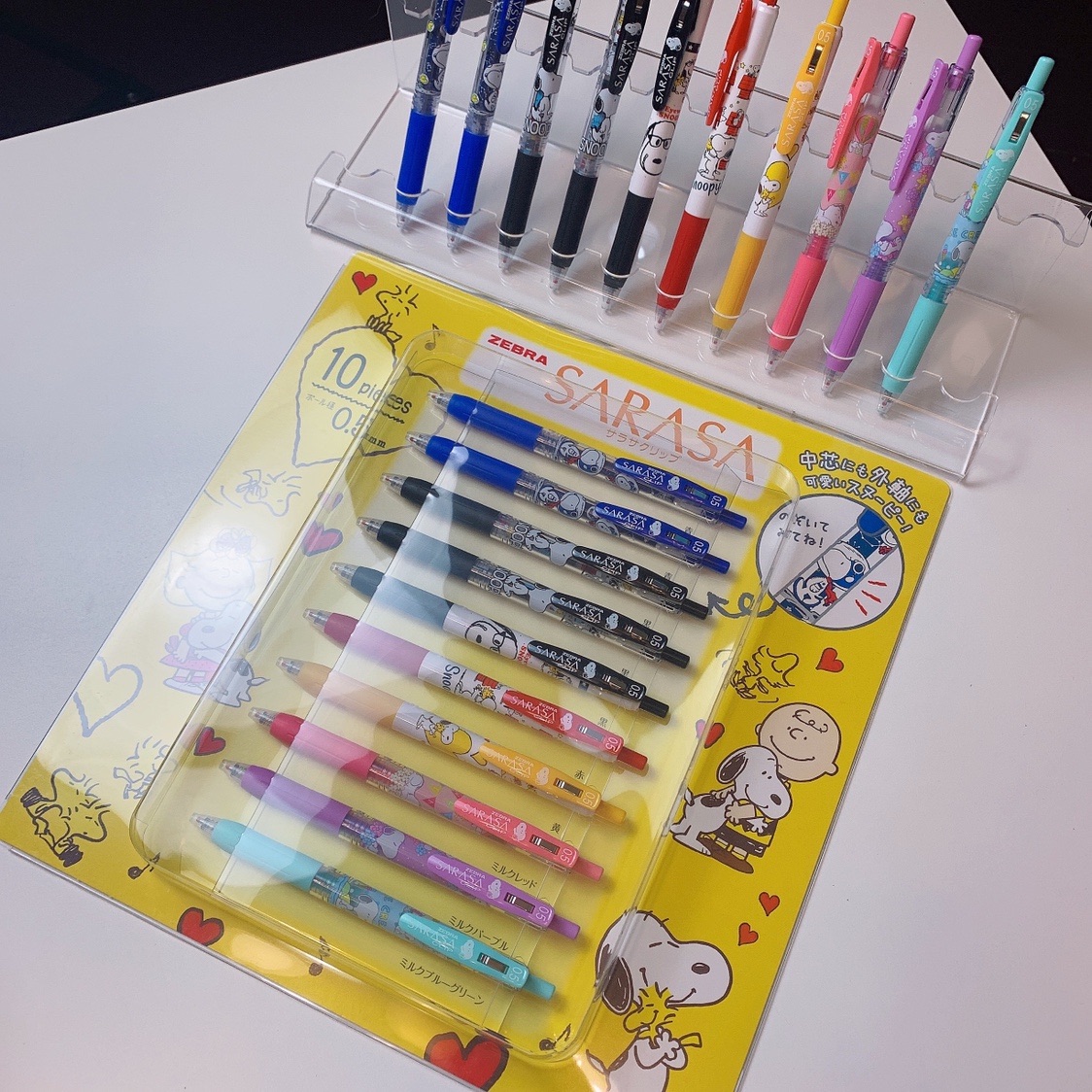 Spot Japanese Zebra new Snoopy ten set large plate JJ15 black color limited gel pen