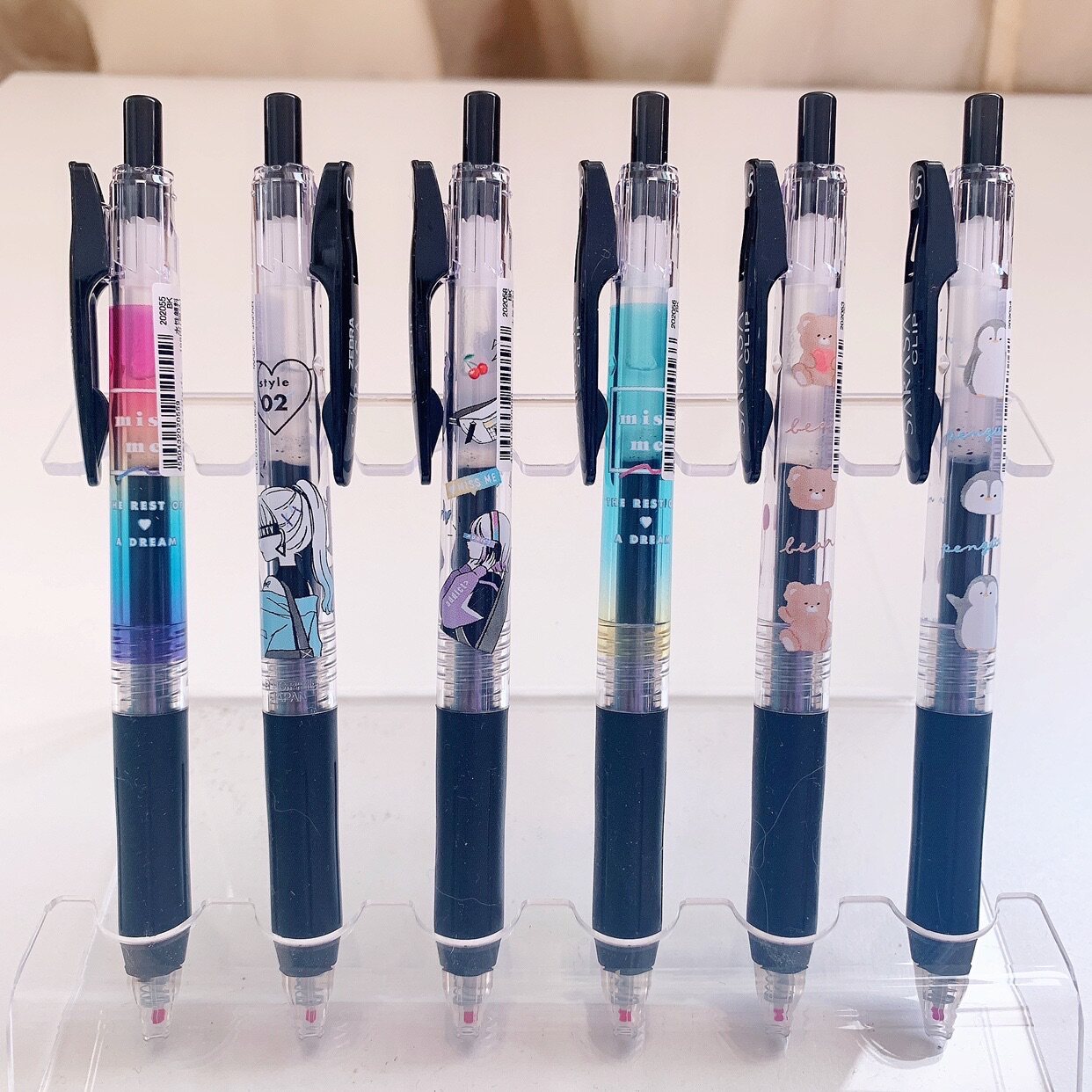 Single zebra limited edition cute cartoon bear rainbow penguin gel pen jj15 press pen neutral