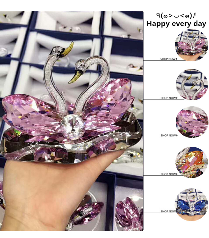 Trang trí xe màu đỏ trang trí nội thất xe hơi cao cấp sáng tạo xe thơm tinh thể thiên nga xe trang trí dễ thương cung cấp phụ kiện trang trí ô tô