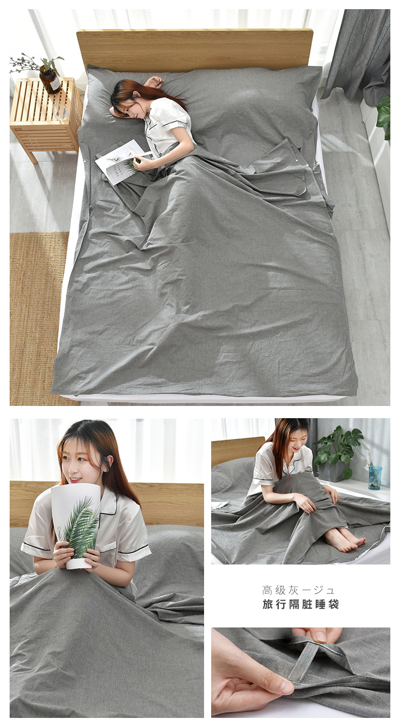 Du lịch xách tay khách sạn trên bẩn túi ngủ đôi bông duy nhất dành cho người lớn travel quilt cover sheets cotton chống bẩn pad