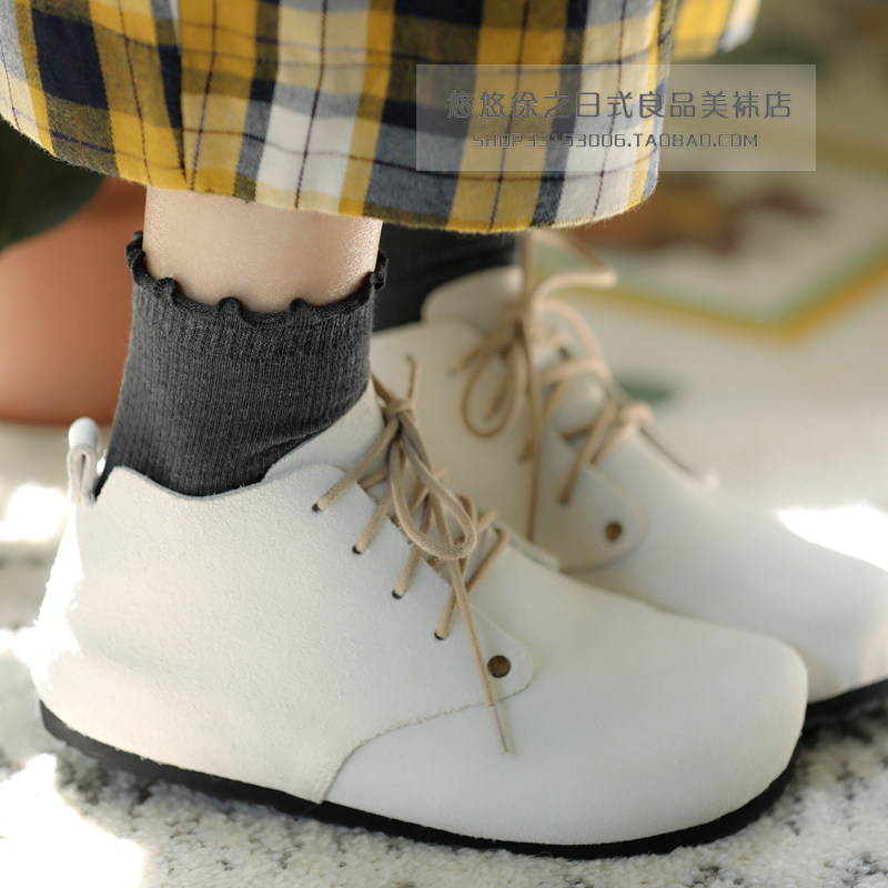 Spring and Autumn Sweet College of Fall Low Leaf Dark Strip Cotton Socks Students with Wooden Ears Lace Short Collection Stocks