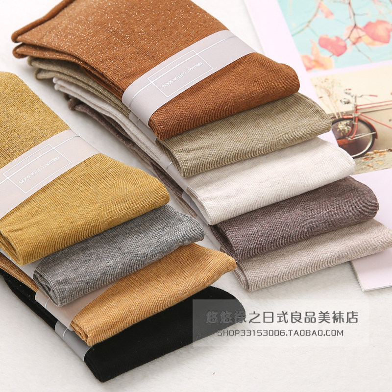 Daily autumn winter gold silver silver silk silk silk silk stockings in socking lady stockings Korean pearl stack stockings
