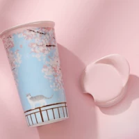 Peach Plome Cat Ceramic Water Cup