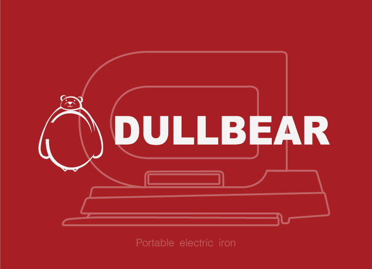 bàn ủi du lịch philips Dullbear sắt điện nhỏ hộ gia đình cầm tay mini điện du lịch sốc điện máy ủi gấu - Điện sắt 	bàn ủi khô philips hd1172