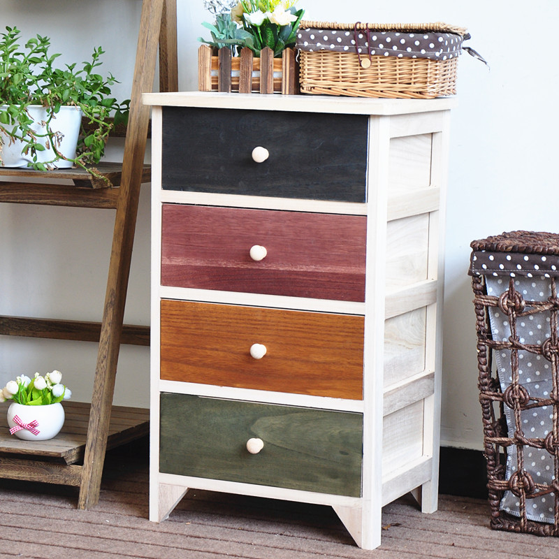 Bàn đầu giường mini gỗ rắn phòng ngủ đơn giản siêu hẹp lưu trữ ngăn kéo 30cm40cm đặc biệt nhỏ căn hộ lưu trữ bên tủ - Buồng tủ gỗ quần áo