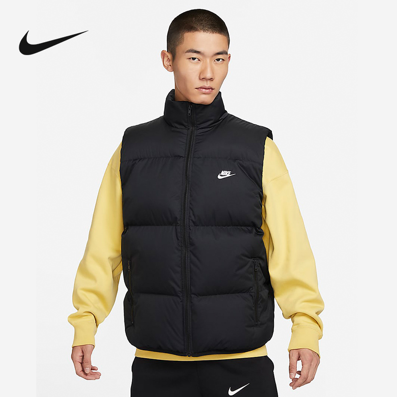 Nike Nike Cotton Vest Men's New Winter Style Warm Stand-Up Collar Casual Sportswear Jacket Fb7374-010