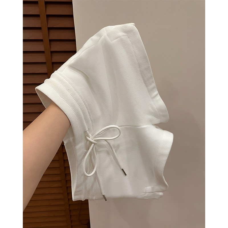 American Style Spicy Girl White Pure Cotton Sports Shorts for Petite Women, Slim Fit, Casual A-Line Hot Pants for Summer American Style Spicy Girl White Pure Cotton Sports Shorts for Petite Women, Slim Fit, Casual A-Line Hot Pants for Summer
