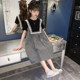 Girls' plaid dress summer 2022 new western style summer dress for girls big children's short-sleeved cotton thin casual skirt