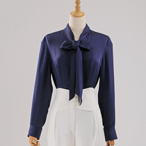 CMCestmoi lost ground heavy 22 Mumm double Joe encrypted Silk Classic bow ribbon shirt