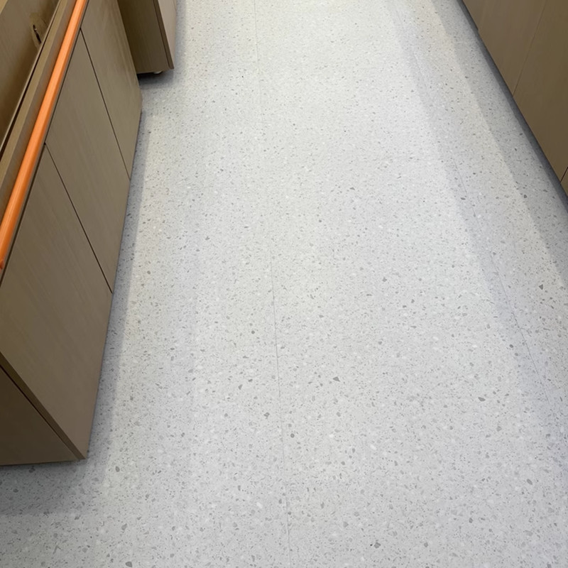 Imitation Terrazzo Plastic Floor Stickers Catering Furniture Exhibition Hall Vinyl Floor Shop Hotel Stone Plastic Flooring