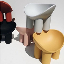 Italian designer spot fiberglass elephant leg chair outdoor homestay four-legged chair low stool cartoon child seat
