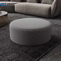Nordic simple houndstooth sofa stool round short pier living room coffee table with stool door changing shoe stool low stool