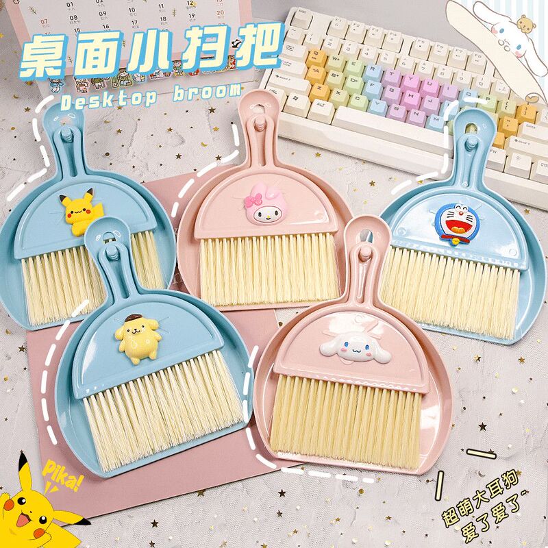 Primary School Student Broom, Desk Surface Small Broom and Dustpan Set, Dormitory Keyboard Computer Debris Brush, Small Broomstick Primary School Student Broom, Desk Surface Small Broom and Dustpan Set, Dormitory Keyboard Computer Debris Brush, Small Broomstick