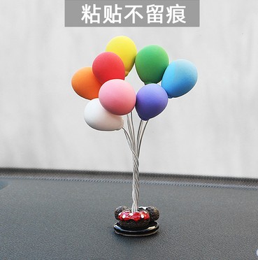 Car Pendulum On-board Sue White Balloon Nets Red Cute Creative Balloon Pendulum in the car Decorative Items Beautiful men and women