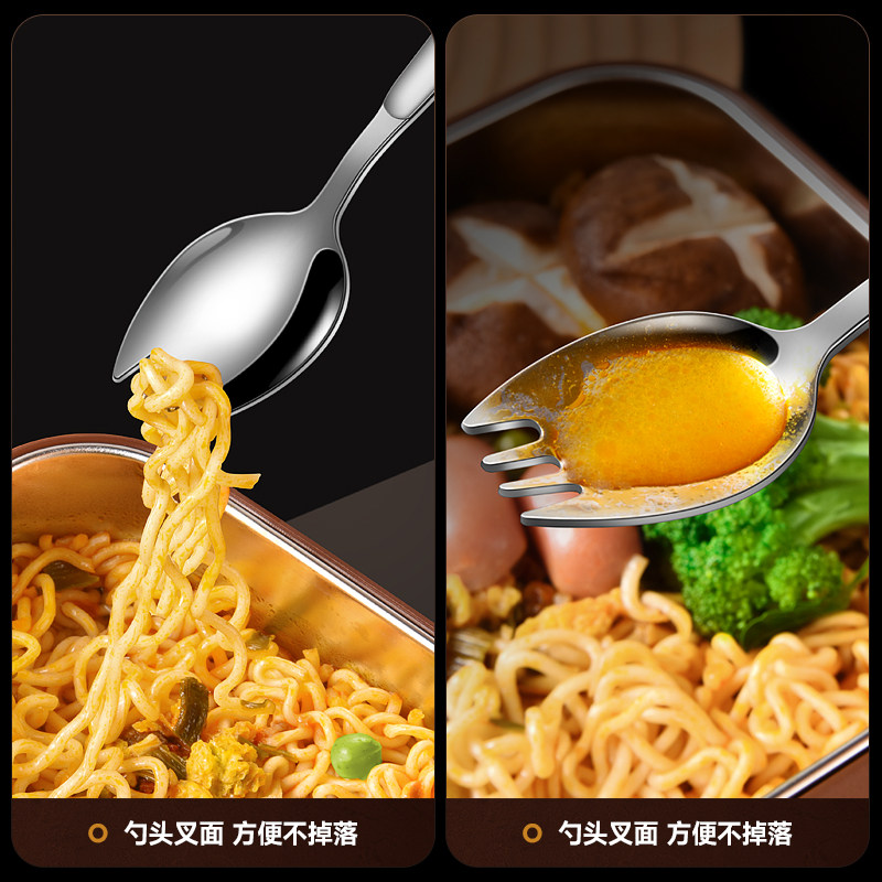 316不锈钢叉子，家用勺叉一体二合一，儿童意面叉沙拉勺，你家必备吗？-西餐餐叉-淘宝好物网