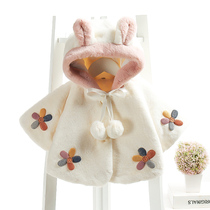 British Next Kiss baby poncho with base layer super fashionable baby girl coat autumn and winter thickened poncho