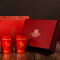 American ginseng packaging box red gift box crack style American ginseng gift word gift box double bottle wooden box wholesale customization