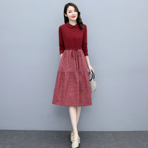 Four Seasons Green Woman Dress New Hangzhou 2022 Springtime Long Sleeve Cotton Linen Dress Up Slim Temperament Shatt Dresses Dresses