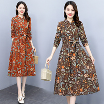 Four Seasons Green Woman Dress New Hangzhou 2022 Springtime Noble Lady Foreign Air High-end Linen Cotton Linen Crummy Dress