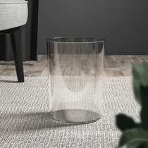 Nordic style simple trash can Office household paper basket creative thickening without cover High-end light luxury style large living room