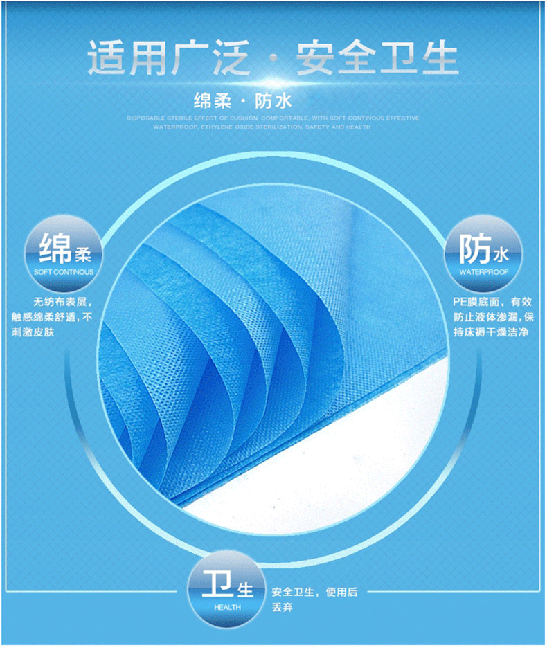 Dùng một lần dày lên vẻ đẹp tấm 80x180 không thấm nước và dầu-proof bột màu trắng massage màu xanh massage trị liệu spa du lịch ga phủ giường