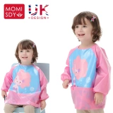 Детский демисезонный слюнявчик, тонкий хлопковый фартук для мальчиков, нагрудник без рукавов, с карманом