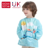 Детский демисезонный слюнявчик, тонкий хлопковый фартук для мальчиков, нагрудник без рукавов, с карманом