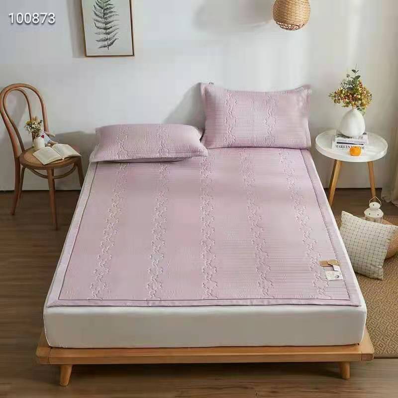 Golden Shell flagship store latex mat three-piece summer ice silk mat household washable folding grass mat summer