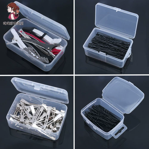 Коробка для хранения, заколка для волос, резинка, тара, пластиковая маленькая банка для хранения