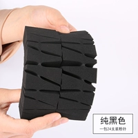 Чёрная пуховка без латекса (24 шт. в упаковке).