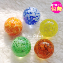 16MM colorful snowflake glass ball marble crystal bead ball fish tank flower pot glass ball