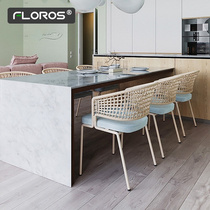 Outdoor table and chair rattan chair tea table three-piece resort hotel table and chair combination living room leisure simple rattan courtyard