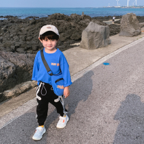 Boys round neck T-shirt childrens loose Korean childrens clothing childrens spring and autumn new long-sleeved T-shirt boys western style spring clothes
