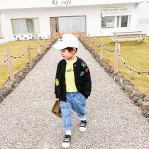 (20% off for 1 piece)Boys jacket Spring and autumn Western style childrens thin cardigan Korean spring boys childrens clothing outerwear