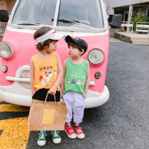 (1 piece 50% off)Boys cotton vest tide childrens summer ultra-thin breathable childrens clothing thin cartoon summer clothes men