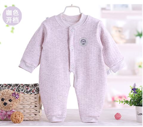 Quần áo sơ sinh mùa thu và mùa đông cho bé những bộ đồ ấm áp dày lên 0-3-6-12 tháng Bộ đồ ngủ mùa đông body chip tre em