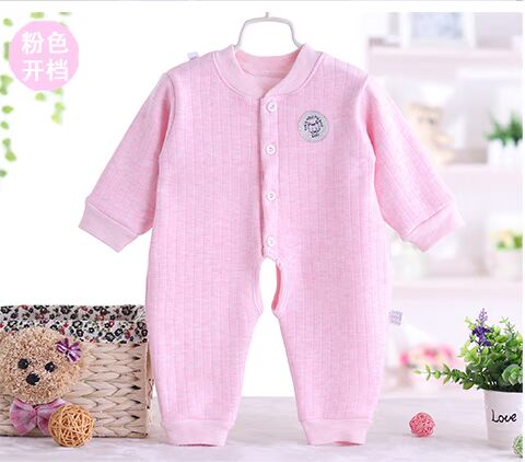 Quần áo sơ sinh mùa thu và mùa đông cho bé những bộ đồ ấm áp dày lên 0-3-6-12 tháng Bộ đồ ngủ mùa đông body chip tre em