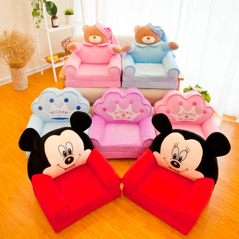 Children's Folding Small Sofa Cartoon Cute Boys and Girls Lazy Seat Kindergarten Baby Stool Reading Detachable and Washable