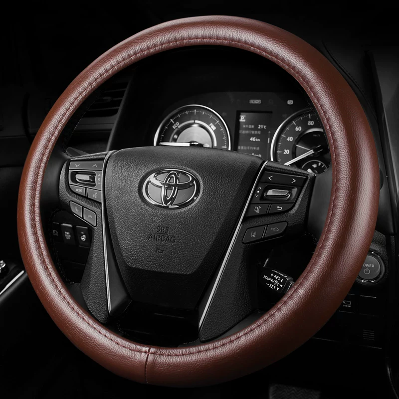 Подходящий чехол на руль из кожи для Toyota Land Cruiser Overbearing Alpha Senna Wilfa Crown Reizhi