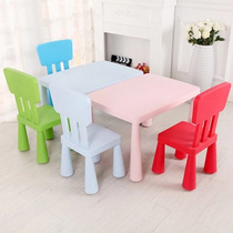 Beibei Jiaozi childrens table and chair Childrens room Kindergarten complete set of writing desk Plastic baby game drawing learning table