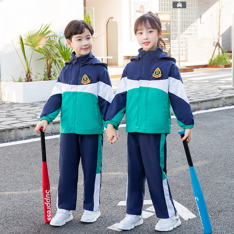 Kindergarten uniforms spring and autumn clothes primary school girls' jackets three-piece children's school uniforms, class uniforms, sports meeting suits