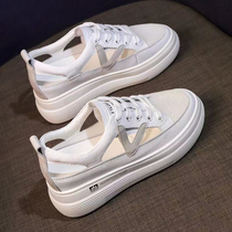 High Quality simple tone ~ Fashion Fan @ inner heightened female xie summer hollow thick bottom muffin turf 1