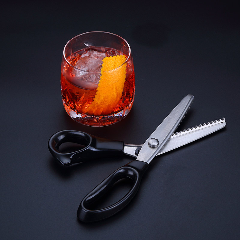 Bar Stainless Steel Serrated Scissors Cocktails Whisky Orange Peel Lemon Peel Lace scissors Decorative Scissors