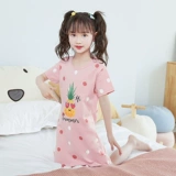 Летняя пижама, детская юбка, хлопковый наряд маленькой принцессы, подходит для подростков, короткий рукав