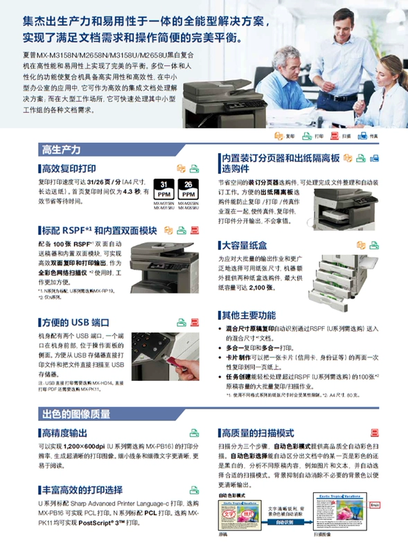Máy cho thuê máy photocopy tích hợp Sharp MX-M2658N mới Quảng Châu Công ty TNHH Thiết bị tự động hóa Xiawei - Máy photocopy đa chức năng máy photocopy canon ir 2206n
