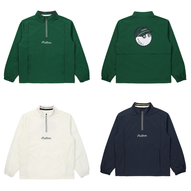 Golf Jacket, Unisex, Fashionable, Casual, Versatile, Half-Zip, Stand-Up Collar, Long-Sleeved Jacket