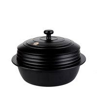 Korean cast iron pot Korean old-fashioned traditional pig iron stew pot Korean family rice pot thickened flat-bottomed Korean