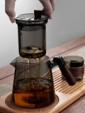 Стеклянный заварочный чайник, чай, фильтр, чайный сервиз для домашнего использования, комплект, легкий роскошный стиль