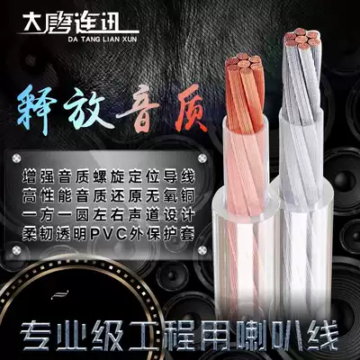 Professional pure copper audio wire horn wire fever oxygen-free copper sound box wire audio scatter 100 meters