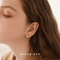 EAVAN ACC Grace exquisite sense of small fragrance Korean style wild simple three small pearls 925 silver stud earrings